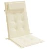 vidaXL Hochlehner-Auflagen 2 Stk. Creme Oxford-Gewebe