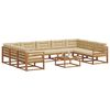 vidaXL Outdoor-Sofagarnitur mit Kissen 10 pcs Natur und Beige