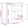 vidaXL Seitenschrank Raucharbe 79 x 36 x 75 cm Holzwerkstoff