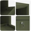 vidaXL Paketdrop-Box mit Speicher Olive Gr&uuml;n 44 x 22 x 82 cm Stahl