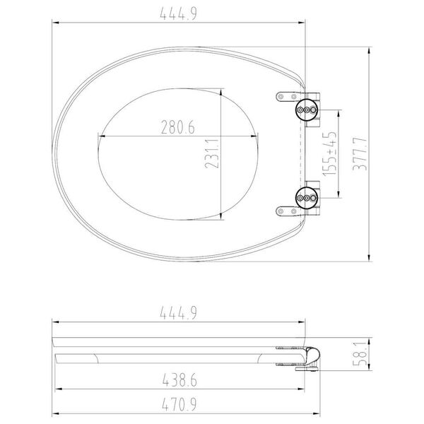 RIDDER WC-Sitz Tampa mit Absenkautomatik Natur Bambus