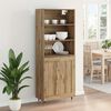 vidaXL Highboard Artisan-Eiche 69,5 x 34 x 180 cm Holzwerkstoff