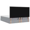vidaXL Ottoman-Bett mit Matratzen & LEDs Hellgrau 200x200 cm Stoff