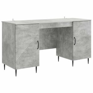 vidaXL Schreibtisch Betongrau 142,5 x 50 x 75 cm Holzwerkstoff