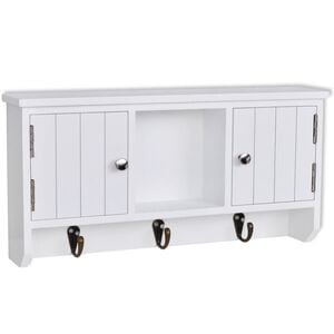 vidaXL Wandschrank f&uuml;r Schl&uuml;ssel mit T&uuml;ren und Haken