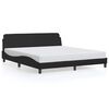 vidaXL Bettgestell Dover Schwarz 180x200 cm Kunstleder