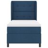 vidaXL Boxspringbett mit Matratze mit Kopfteil Blau 90 x 200 cm Stoff