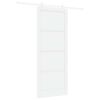 vidaXL Schiebet&uuml;r 93 x 232 cm Holzwerkstoff Wei&szlig;