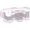 vidaXL 8-tlg. Garten-Sofagarnitur mit Kissen Braun Poly Rattan