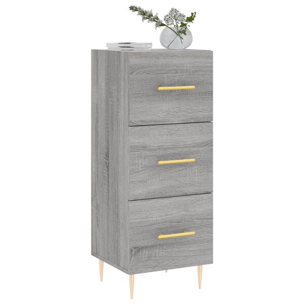 vidaXL Sideboard Grau Sonoma 34,5x34x90 cm Holzwerkstoff
