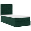 vidaXL Ottoman-Bett mit Matratzen & LEDs Dunkelgr&uuml;n 80x200 cm Samt