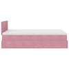 vidaXL Ottoman-Bett mit Matratze Rosa 120x200 cm Samt