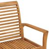 vidaXL Gartenbank mit Beige Auflage 112 cm Massivholz Teak