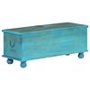 vidaXL Aufbewahrungstruhe Massivholz Mango Blau 100x40x41 cm