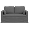 vidaXL Sofa 120cm Dunkelgrau Metall