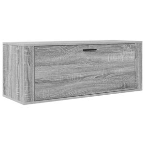 vidaXL Wand-Schuhschrank Grau Sonoma 100x35x38 cm Holzwerkstoff