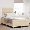 vidaXL Boxspringbett mit Matratze Creme 120 x 190 cm Stoff