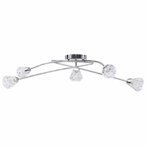 vidaXL Deckenleuchte mit Glas-Lampenschirmen f&uuml;r 5 G9-Leuchtmittel