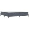 vidaXL Boxspringbett mit Matratze Dunkelgrau 200 x 200 cm Stoff