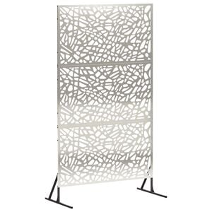 vidaXL Sichtschutz 100 x 50 x 180 cm Edelstahl Silber