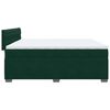vidaXL Boxspringbett mit Matratze Dunkelgr&uuml;n 200x200 cm Samt