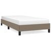 vidaXL Bettgestell ohne Matratze Taupe 90x190 cm Stoff