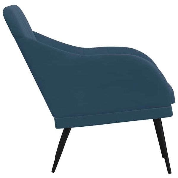vidaXL Sessel Blau 63x76x80 cm Samt