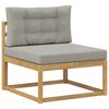 vidaXL Outdoor Mittelsofa Polyester Wei&szlig;
