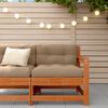 vidaXL Gartenecksofa Massives Kiefernholz Wachsbraun