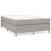 vidaXL Boxspringbett mit Matratze Hellgrau 140x200 cm Stoff