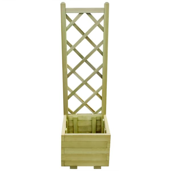 vidaXL Pflanzkasten mit Rankgitter 40 x 40 x 135 cm Impr&auml;gniertes Holz