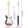 vidaXL E-Gitarre für Kinder mit Tasche Braun und Weiß 3/4 30"