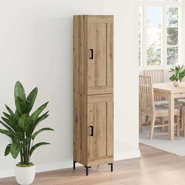 vidaXL Highboard Artisan-Eiche 34,5 x 34 x 180 cm Holzwerkstoff