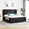vidaXL Boxspringbett mit Matratze Schwarz 200 x 180 cm Polyester