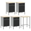 vidaXL Arbeitsschrankset mit Schubladen 12 pcs Schwarz und Grau