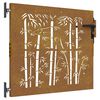 vidaXL Gartentor 85x100 cm Cortenstahl Bambus-Design