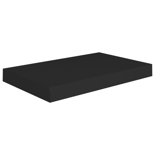 vidaXL Schweberegale 2 Stk. Schwarz 40x23x3,8 cm MDF