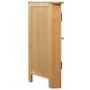 vidaXL Eckschrank 80x33,5x78 cm Massivholz Eiche