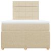 vidaXL Boxspringbett mit Matratze Creme 120x200 cm Stoff
