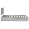 vidaXL Bettrahmen Graues Sonoma 120 x 190 cm Holzwerkstoff