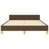 vidaXL Bettgestell ohne Matratze Dunkelbraun 140x200 cm Stoff