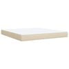 vidaXL Boxspringbett mit Matratze Creme 180x200 cm Stoff
