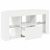 vidaXL Eck-LED-TV-Schrank Wandmontiert Hochglanz Wei&szlig; 100 x 40 x 50 cm