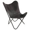 Lesli Living Butterfly-Sessel Buffalo 75x75x87 cm Schwarz
