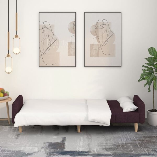 vidaXL Schlafsofa 2-Sitzer Lila Stoff