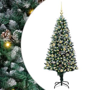 vidaXL K&uuml;nstlicher Weihnachtsbaum mit 150 LEDs mit St&auml;nder Gr&uuml;n 150 cm