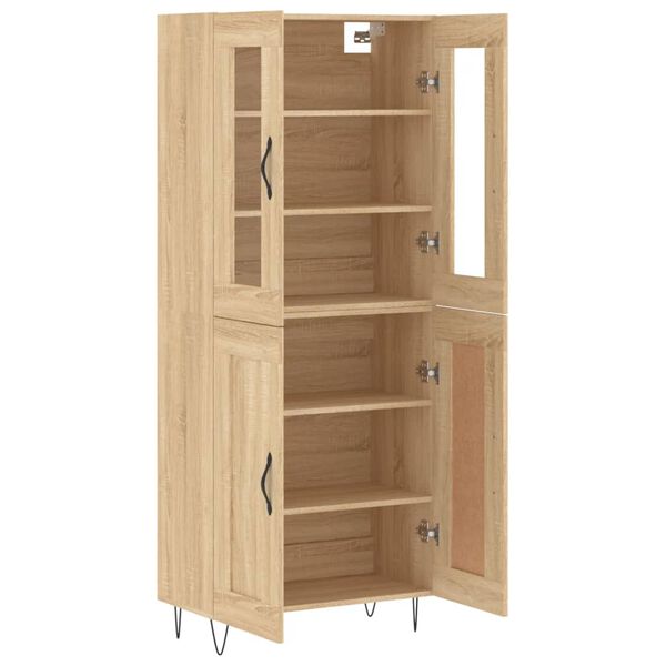vidaXL Highboard Sonoma-Eiche 69,5x34x180 cm Holzwerkstoff