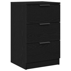 vidaXL Nachttisch Schwarz Eichen-Optik 40 x 65 x 65 cm Holzwerkstoff