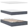 vidaXL Ottoman-Bett mit Matratze Dunkelgrau 120x200 cm Samt