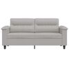 vidaXL 2-Sitzer-Sofa Hellgrau 140 cm Mikrofasergewebe